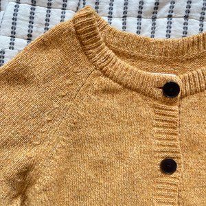 TOAST wool cardigan sweater mustard yellow Medium